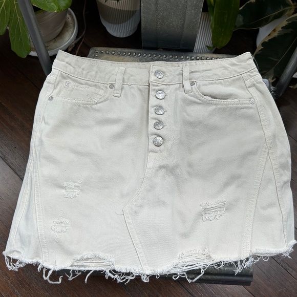 We The Free, Off-White Mini Skirt -Size 28 - Picture 7 of 7